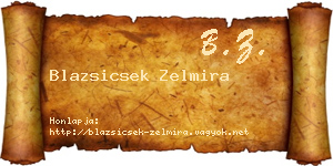 Blazsicsek Zelmira névjegykártya